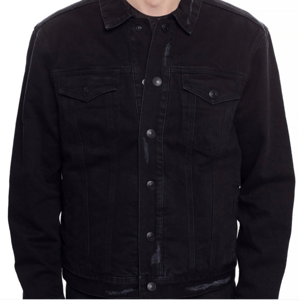 All Saints Reversible Black Jean Jacket